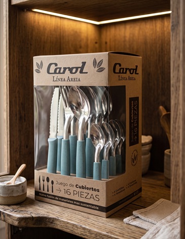 Juego de Cubiertos x 16 Piezas en caja con Visor CAROL