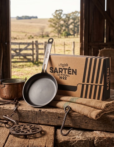 Sarten de hierro 22 cm con mango La Planchetta
