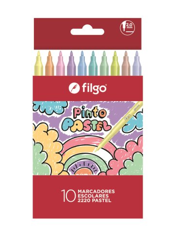 Marcador Pinto 2220 / Estuche x 10 Pastel FILGO