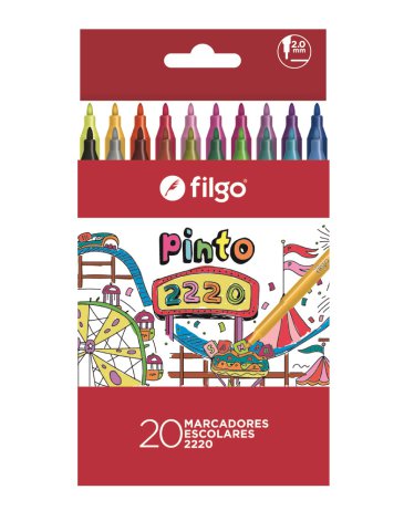 Marcador Pinto 2220 / Estuche x 20 surtido FILGO