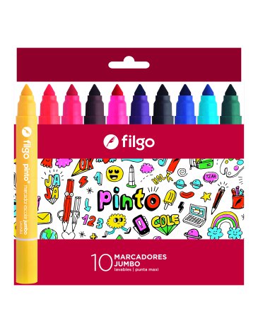 Marcador Pinto Jumbo / Estuche x 10 surtido FILGO