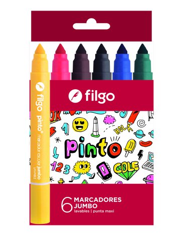 Marcador Pinto Jumbo / Estuche x 6 Surtido FILGO