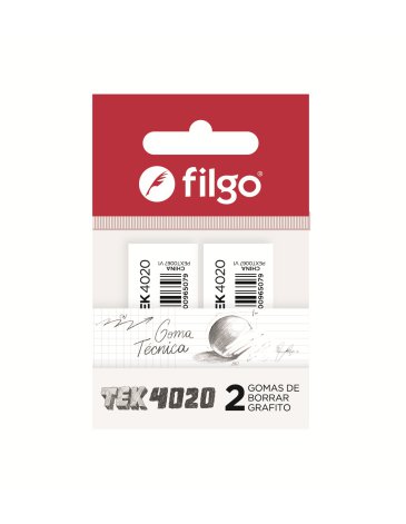 Goma de borrar TEK4020/FLOW Pack x2 FILGO