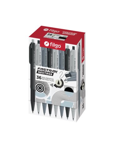 Boligrafo retractil caja x 36 unidades color Negro FILGO