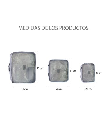 ORGANIZADOR DE VIAJE  3 PIEZAS - UNICROSS