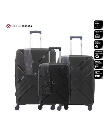 Venta por Mayor y Catalogo Set Valijas 20'' 24'' 28'' Pulgadas UNICROSS