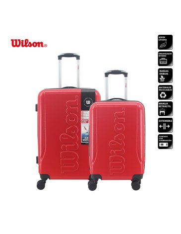 SET VALIJAS ABS ROJO 20