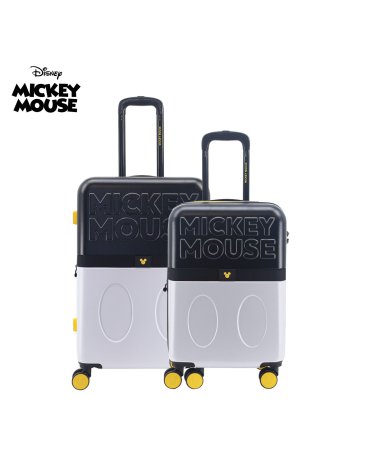 SET VALIJAS 20'' 24'' ABS/PC  MICKEY  Negro  y Blanco - DISNEY
