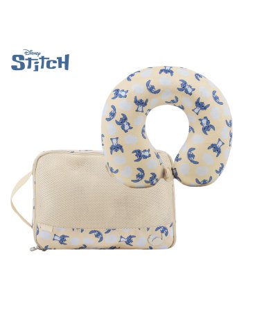 Almohadon de Viaje + Organizador de Viaje Stitch DISNEY