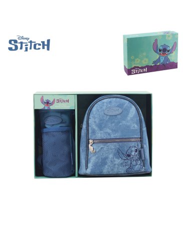 Mochila y Porta Botella Stitch - DISNEY