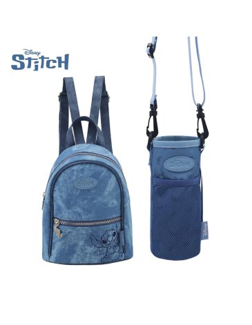 Mochila y Porta Botella Stitch - DISNEY