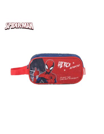 CARTUCHERA 2 CIERRES SPIDERMAN. MARVEL