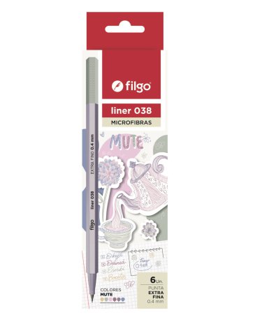 Miicrofibra Liner 038 0.04 Estuche x6 Mute FILGO