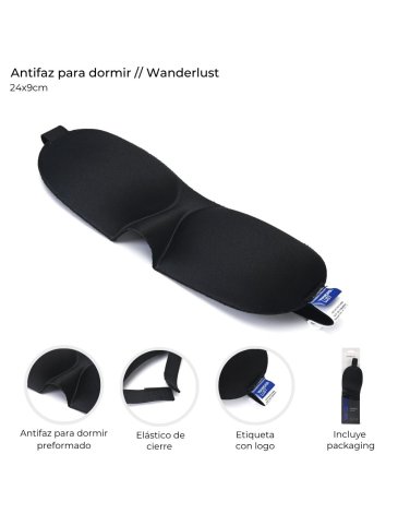 Antifaz para dormir preformado Wanderlust