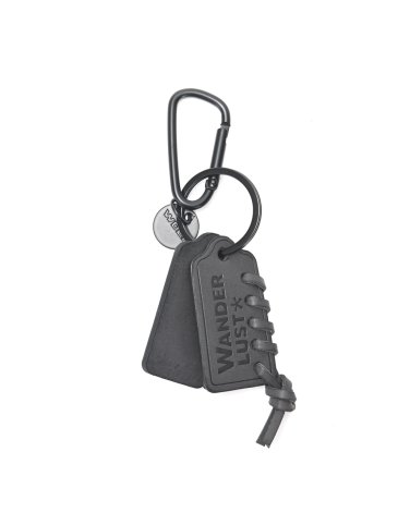 Llavero Tejido con mosqueton y cinta con goma incluye caja Wanderlust