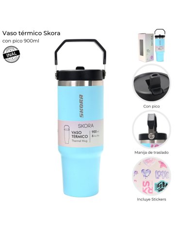 Vaso Termico con pico 900 ML Skora