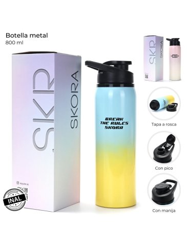 Botella metal con pico 800 ml SKORA