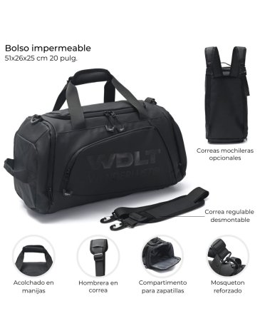 Bolso impermeable con correas mochileras WANDERLUST