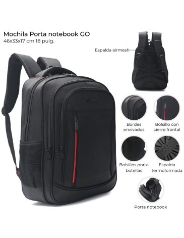 Mochila Go Portanotebook con espalda termoformada 18