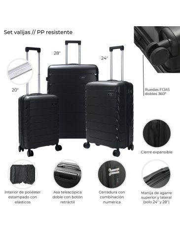 Set de Valijas Hard PP 20