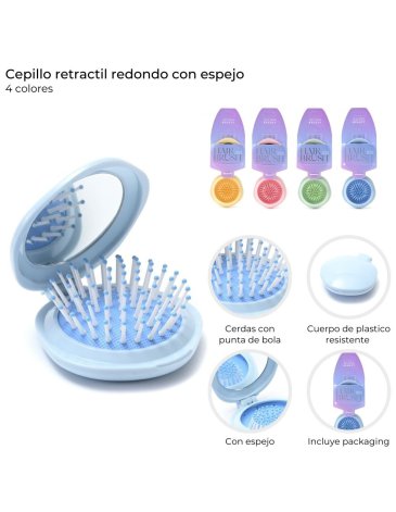 Cepillo retractil redondo con espejo Skora