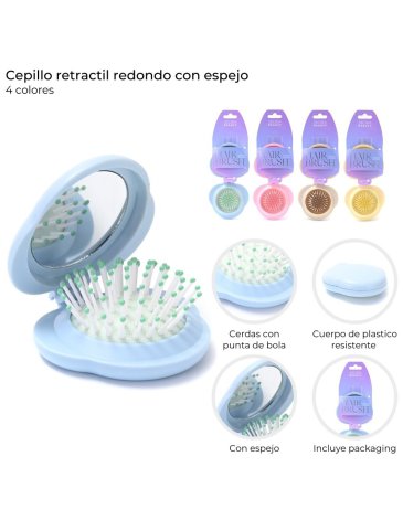 Cepillo retractil redondo con espejo Skora