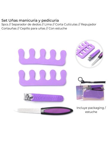 Set uñas manicuria y pedicuria x 4 U Skora