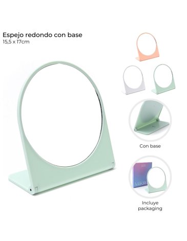 Espejo redondo con base SKORA