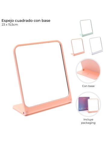 Espejo cuadrado con base SKORA