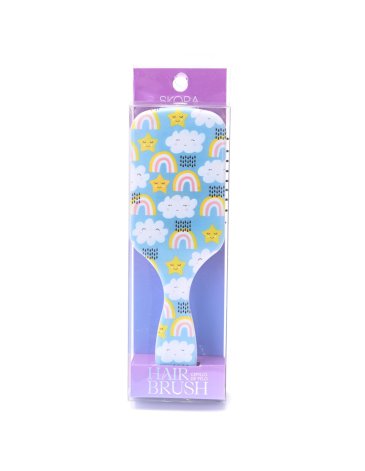 Cepillo rectangular desenredante Arcoiris - Skora