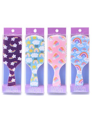 Cepillo rectangular desenredante Arcoiris - Skora