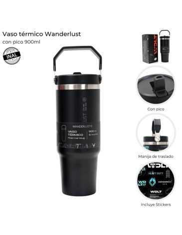 Vaso Termico con pico 900 ML Wanderlust