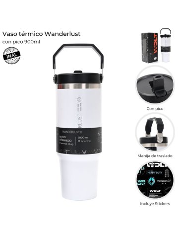 Vaso Termico con pico 900 ML Wanderlust