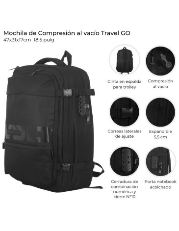 Mochila de compresion al vacio 18.5'' Wanderlust