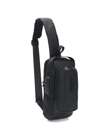 Morral Sling con cerradura y USB tela impermeable Wanderlust