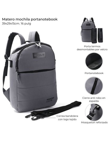Mochila Matero Portanotebook 16'' - WANDERLUST