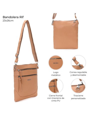 Bandolera Rif 3 Cierres PU - Skora