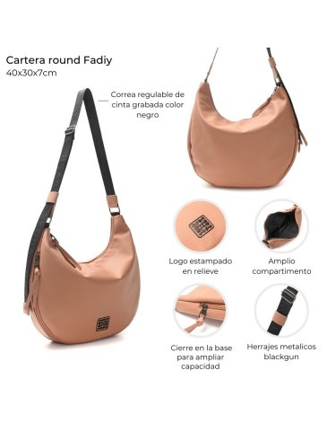 Cartera round Fadiy fuelle expansible con cierre Skora