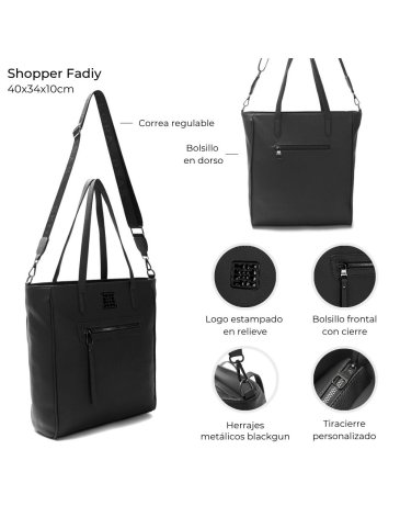 Cartera Shopper Fadiy con correa desmontable Skora