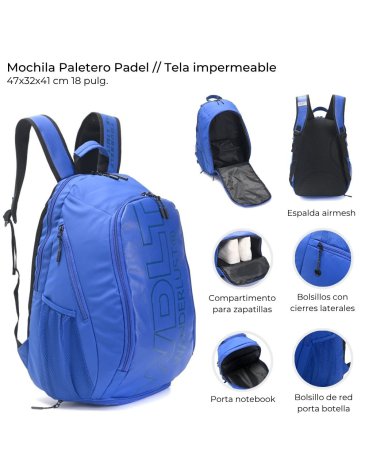 Mochila Paletero Padel con zapatero y Portanotebook 18