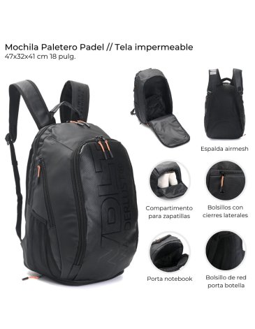 Mochila Paletero Padel con zapatero y Portanotebook 18