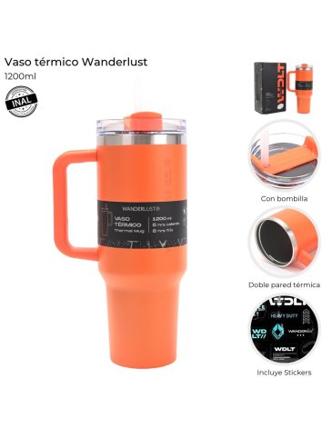 Vaso Termico con Bombilla Wanderlust