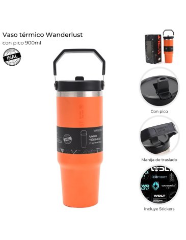 Vaso Termico con pico 900 ML Wanderlust