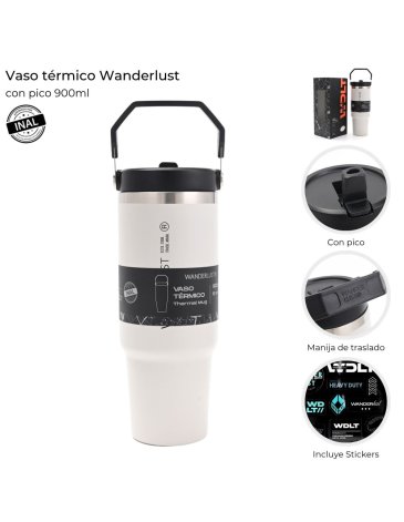 Vaso Termico con pico 900 ML Wanderlust