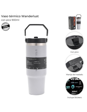 Vaso Termico con pico 900 ML Wanderlust