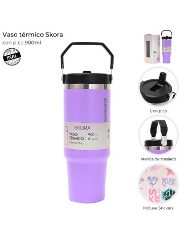 Vaso Termico con pico 900 ML Skora