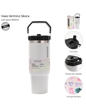 Vaso Termico con pico 900 ML Skora