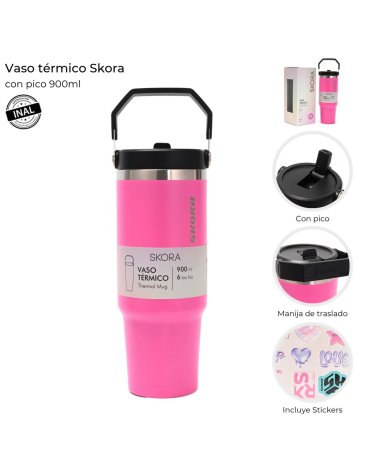Vaso Termico con pico 900 ML Skora