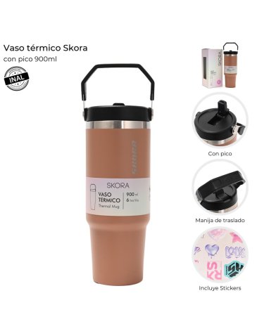 Vaso Termico con pico 900 ML Skora