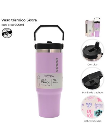 Vaso Termico con pico 900 ML Skora